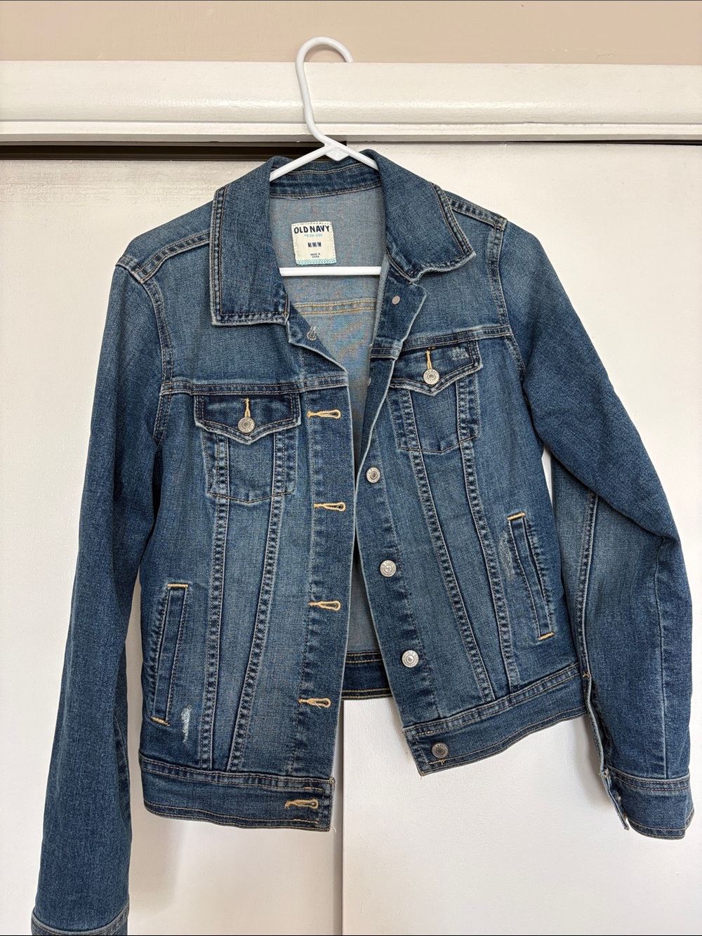 Old Navy Medium Blue Denim Jacket - Classic Trucker Style
